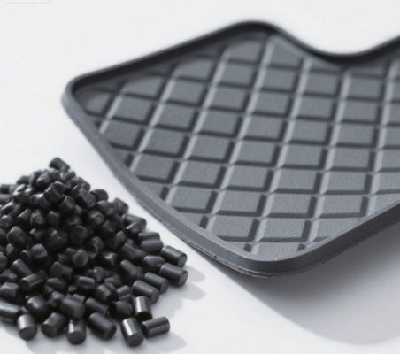 TPE Car Floor Mats Comfortable Durable Anti-Slip Plastic Foot Pads Washable