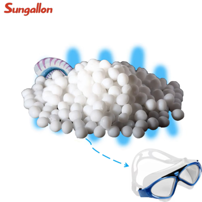 Sungallon Soft Anti Slip Swimming Glasses TPR Thermoplastic Elastomer Material for Waterproof Comfort Secure Mask Fit