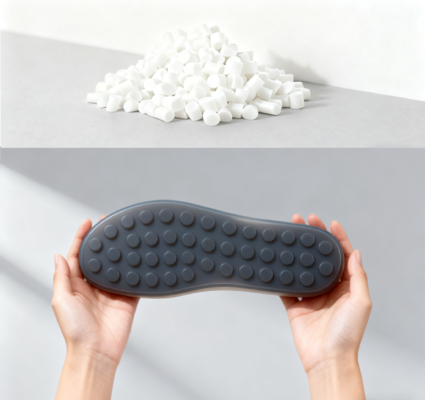 Sungallon Soft Wear-Resistant Odor-Free TPE Thermoplastic Elastomer Granules for Home Indoor Slippers/Casual Loafers Shoe Sole Molding