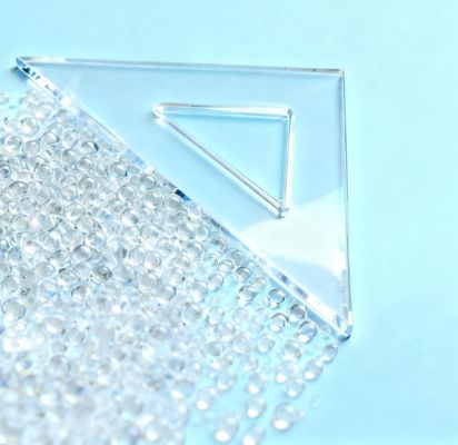 Durable Transparent K Resin Ruler - Styrene-Butadiene Copolymer, High Impact Resistance for School/Office Stationery
