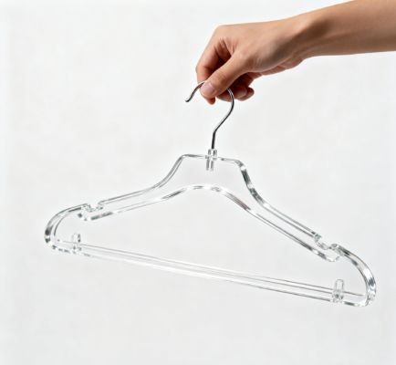 High Transparency Glossy Impact-Resistant for Home Wardrobes/Clothing Store Displays Transparent Hangers K-Resin