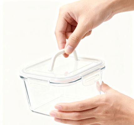 Food-Contact Safe Glossy Impact-Resistant for Family Breakfast Prep/Office Lunch Boxes Transparent Food Containers K-Resin
