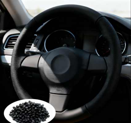 Eco-Friendly TPE Raw Material for Automotive Steering Wheel Cover - Durable, Recyclable & Non-Toxic | Car Interior Component Material Supplier