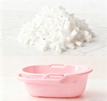Hypoallergenic Comfortable Easy-Clean for Infant Daily Bathing Baby Bathtubs Recyclable TPE Granules