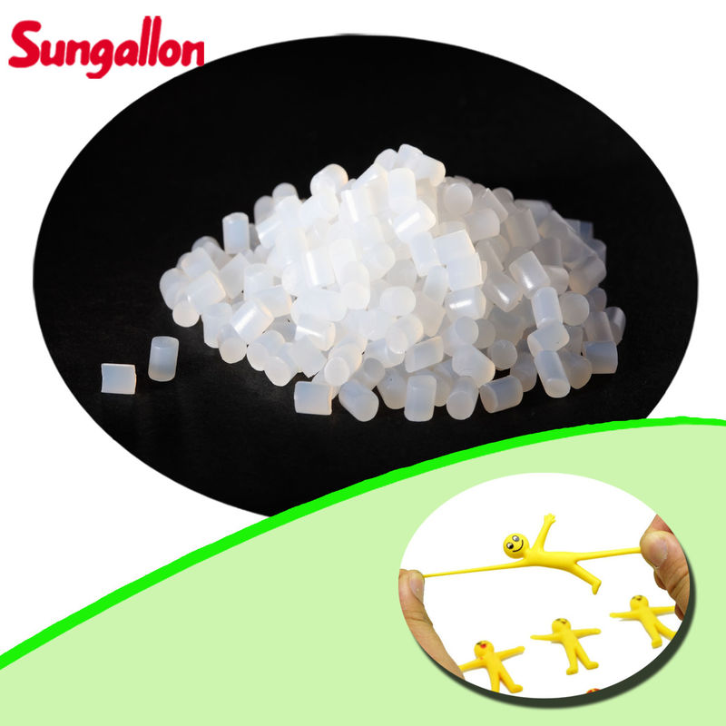 White Opaque 10A~95A  Thermoplastic Rubber Compound TPE Elastomer Material  for Toy Dolls