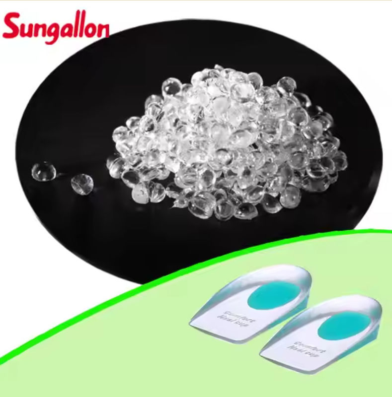 Transparent 10A-95A Hardness TPE Raw Granules For Insoles and Foot Care Products