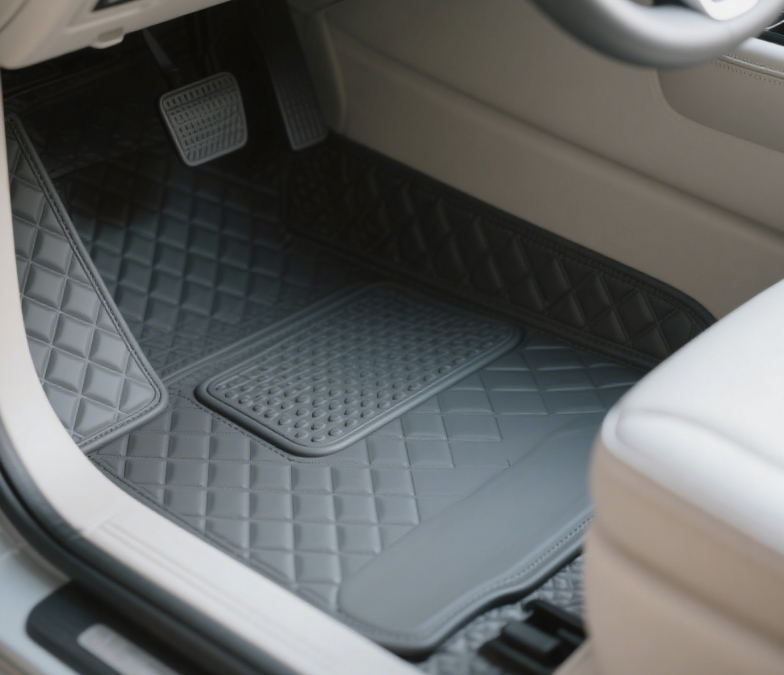 TPE Car Floor Mats Comfortable Durable Anti-Slip Plastic Foot Pads Washable