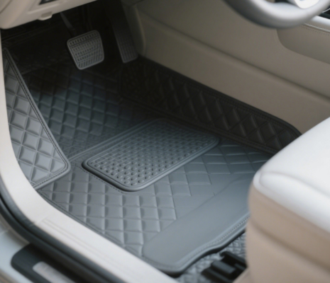 TPE Car Floor Mats Comfortable Durable Anti-Slip Plastic Foot Pads Washable